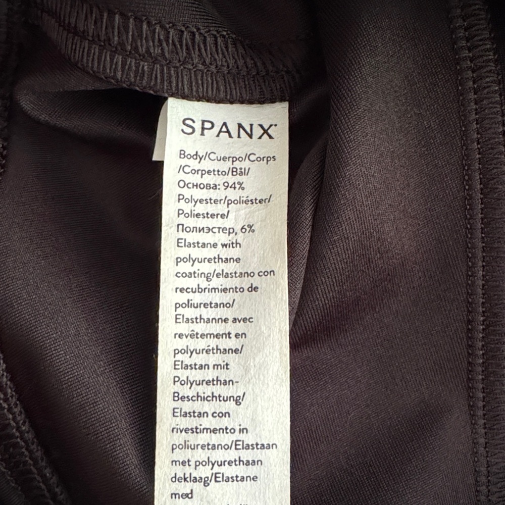 SPANX Faux Patent Leather Leggings Black Liquid Gloss Pants Classic Sz. 1X - Picture 8 of 8